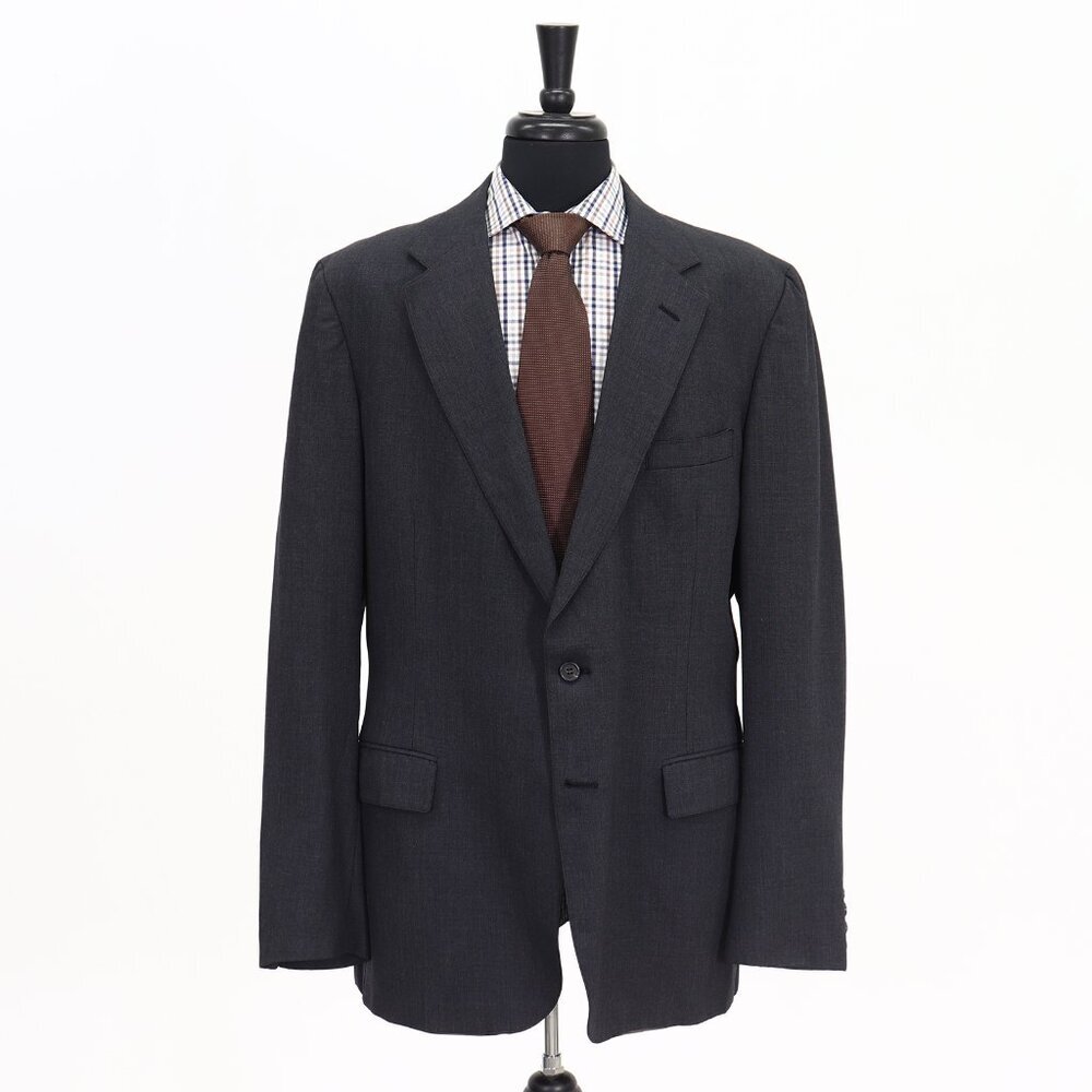 Ralph Lauren 44L Gray Solid 2-Button Sport Coat Blazer Jacket G224